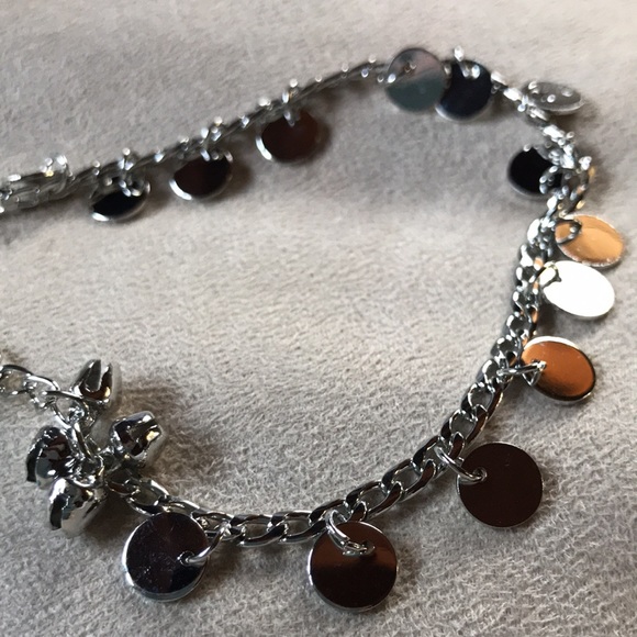 New! Silver Disc Ankle Bracelet - Picture 3 of 5